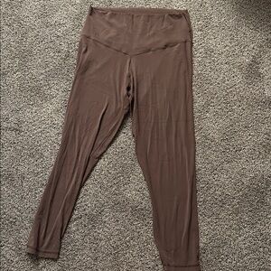 Aerie 7/8 Brown High-Waisted Leggings